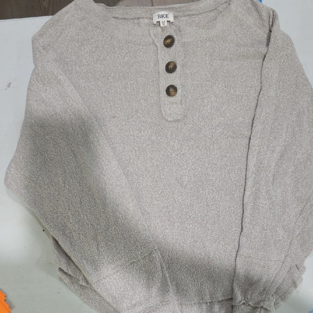 BKE Light Tan Henley Sweater